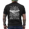 Vater Und Tochter Ein Herz Und Eine Seele Partner T-Shirt mit Rückendruck