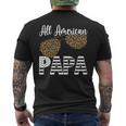 Vatertag Alle Amerikanischen Papa Leopard Sonnenbrillen T-Shirt mit Rückendruck