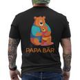 Vatertagater Sohn Tochter Sohn Papa Bär Kapuzenjacke T-Shirt mit Rückendruck