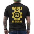 Vault 33 Resident Yellow Blue Men's T-shirt Back Print