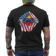 Venezuelan Blood Inside Me Venezuela Flag Bandera Vzla Men's T-shirt Back Print