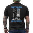 Veteran 2022 Of The Us Air Force Blue Graphic Mens Back Print T-shirt