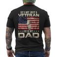 Veteran He Is My Dad American Flag Veterans Day Men's T-shirt Back Print