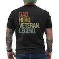 Veteran Dad Veterans Day Dad Hero Veteran Legend Mens Back Print T-shirt