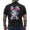 Video Game Easter Bunny Cute Gamer Girl Men's T-shirt Back Print