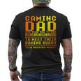 Video Games Player Fathers Day Gamer Dad Gaming Men's T-shirt Back Print
