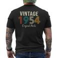 Vintage 1954 Original Parts Retro 70Th Birthday Men's T-shirt Back Print