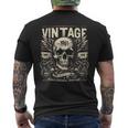 Vintage 1961 Geboren 1961 Geburtstag Totenkopf Biker Motorrad T-Shirt mit Rückendruck