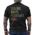 Vintage 1988 34Th Birthday Legend Since February 1988 Men's T-shirt Back Print