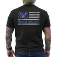 Vintage American Flag Proud Air Force Uncle Veteran Day Men's T-shirt Back Print