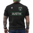 Vintage Austin 512 737 Area Code Distressed Retro er Men's T-shirt Back Print
