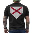 Vintage Baseball Home Plate With Alabama State Flag Men's T-shirt Back Print