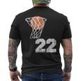Vintage Basketball Jersey Number 22 Player Number Men's T-shirt Back Print