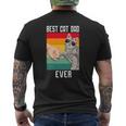 Vintage Best Cat Dad Ever Father's Day Mens Back Print T-shirt