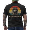 Vintage Best Poodle Dad Ever Dog Daddy Father Men's T-shirt Back Print