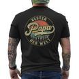 Vintage Bester Papa Der Welt Father's Day For Dad S T-Shirt mit Rückendruck