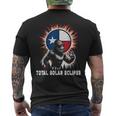 Vintage Bigfoot Total Solar Eclipse Texas Flag Men's T-shirt Back Print