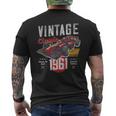 Vintage Born 1961 60Th Birthday Grand Prix Race Car Men's T-shirt Back Print