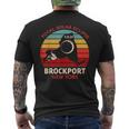 Vintage Brockport New York Total Solar Eclipse 2024 Men's T-shirt Back Print