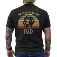 Vintage Dackel Papa Hundeliebhaber Dackelater Hund Besitzer T-Shirt mit Rückendruck