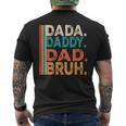Vintage Dada Daddy Dad Bruh Fathers Day Dad 2024 Men's T-shirt Back Print