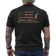 Vintage Don't Let The Old Man In American Flag Guitar Men's T-shirt Back Print