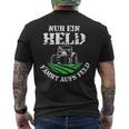 Vintage Farmers Nur Ein Held Fahrt Auf An Feld T-Shirt mit Rückendruck