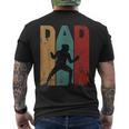 Vintage Fencing Dad Fathers Day Fencing Daddy Ideas Men's T-shirt Back Print