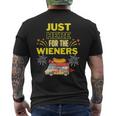 Vintage Hot Dog 4Th Of July I'm Just Here For The Wieners Men's T-shirt Back Print