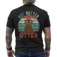 Vintage Hot Hotter Otter Retro Otterliebe T-Shirt mit Rückendruck