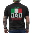 Vintage Italian Dad Italy Flag For Father's Day Mens Back Print T-shirt