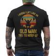 Vintage I Know I Lift Like An Old Man Try To Keep Up Men's T-shirt Back Print