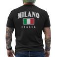 Vintage Milano Italia Recuerdo Italiano Milan Italia Camiseta Hombre Estampado Espalda