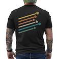 Vintage Minimalist Geeky Polyhedral Falling Retro Rainbow Men's T-shirt Back Print