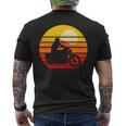 Vintage Motorcycle Riding Bike Retro Motorbike Old Biker Men's T-shirt Back Print