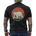 Vintage Polar Bear Retro Arctic Animal Bear Lover Men's T-shirt Back Print