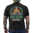 Vintage Pushing Limits Breaking Barriers Athlete Race Marath Men's T-shirt Back Print