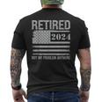 Vintage Retired 2024 Not My Problem Anymore American Flag Men's T-shirt Back Print