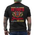 Vintage I Am Retired Firefighter And I Love My New Schedule Men's T-shirt Back Print