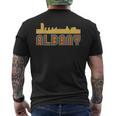Vintage Retro Albany New York Skyline Men's T-shirt Back Print