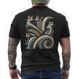 Vintage Retro Mid-Century Modern Look Cats 50S 60S Style Men's T-shirt Back Print