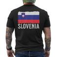 Vintage Slowenien Slowenien Flagge Slowenien Pride Herren Damen T-Shirt mit Rückendruck