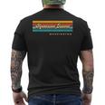 Vintage Sunset Stripes Anderson Island Washington Men's T-shirt Back Print