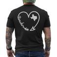 Vintage Texas Teacher Arrow Heart Home State Men's T-shirt Back Print