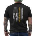 Vintage Usa Flag Coolest Motocross Dad Silhouette Mens Back Print T-shirt