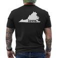 Virginia Love Hometown State Pride Men's T-shirt Back Print
