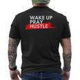 Wake Up Pray Hustle Entrepreneur Motivation Quote Men's T-shirt Back Print