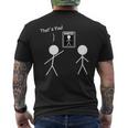Wanted Sign That's You Stick Figure Stickman Printed Men's T-shirt Back Print