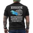 Warning May Spontaneously Talk About Car Parts Men's T-shirt Back Print