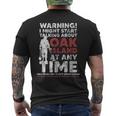 Warning Oak Island Metal Detecting Men's T-shirt Back Print